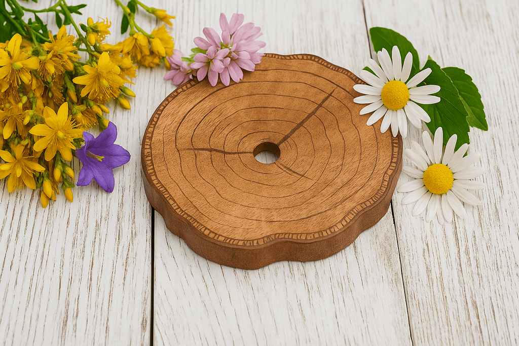 Single Slab Wooden Soap Dish Self Draining - Inner Peace by Ali