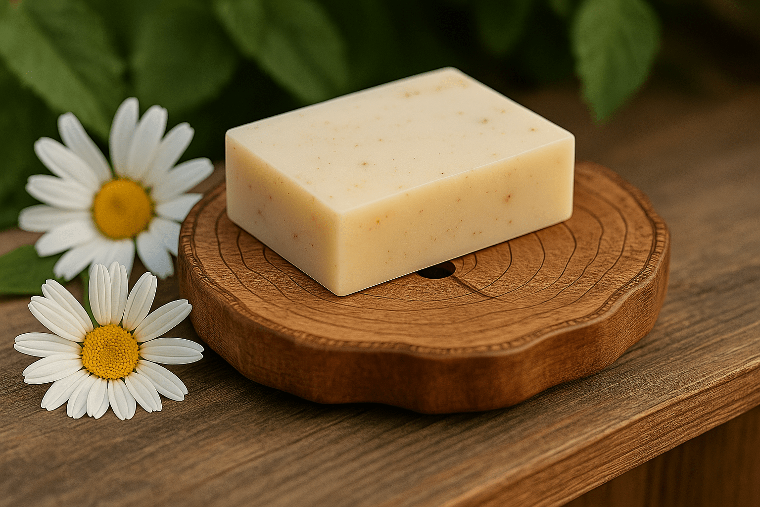 Single Slab Wooden Soap Dish Self Draining - Inner Peace by Ali