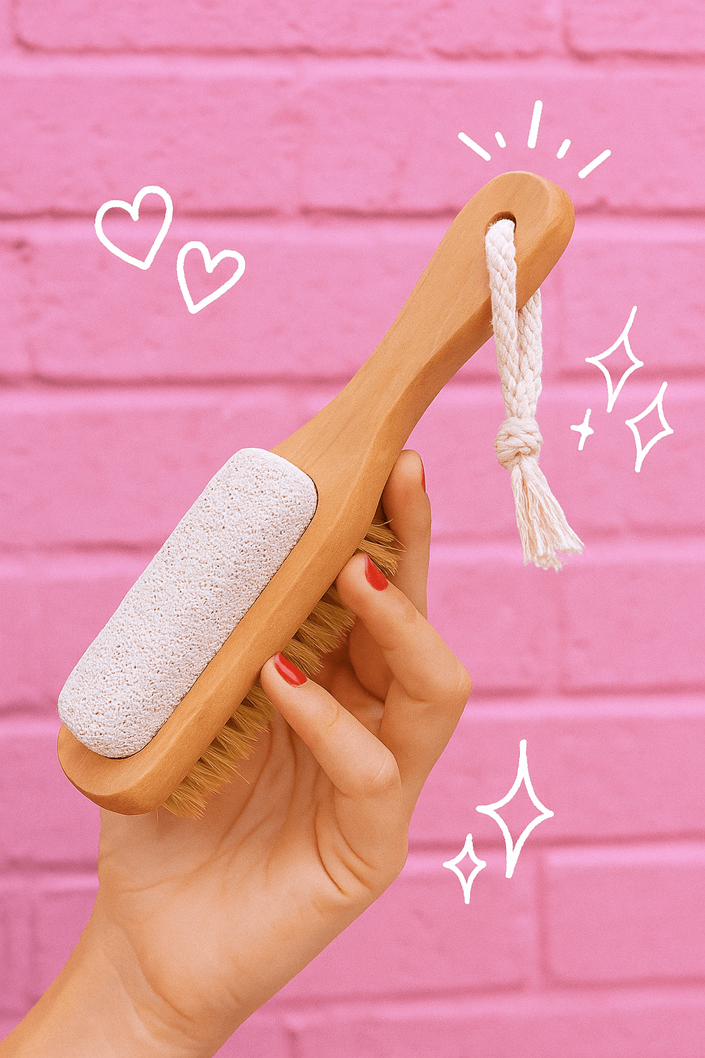 “Smooth Steps – 2 - in - 1 Foot Scrub Brush & Pumice Stone” - Inner Peace by Ali